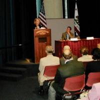 CVF President Kim Alexander speaking at the Commonwealth Club, 2004